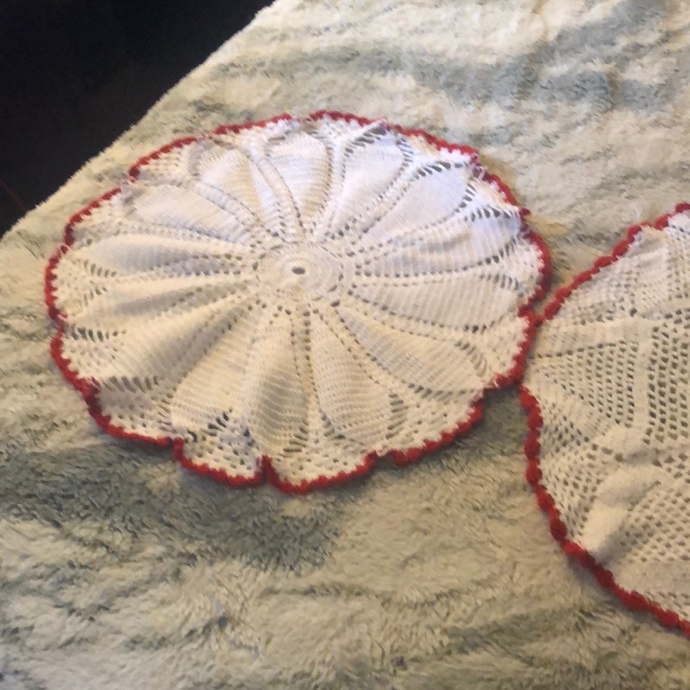 Handmade crochet placemats